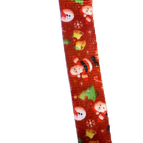 Dog Collar Large Red Santa Claus Christmas Bow Flower Adjustable - Picture 8 of 9